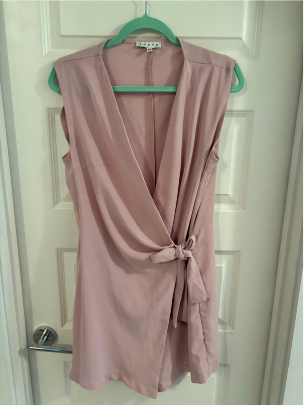 Women's HYFVE Pink Sleeveless Wrap Romper Size L